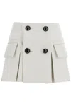 Sacai 'mini Skirt With Built-in In Gray
