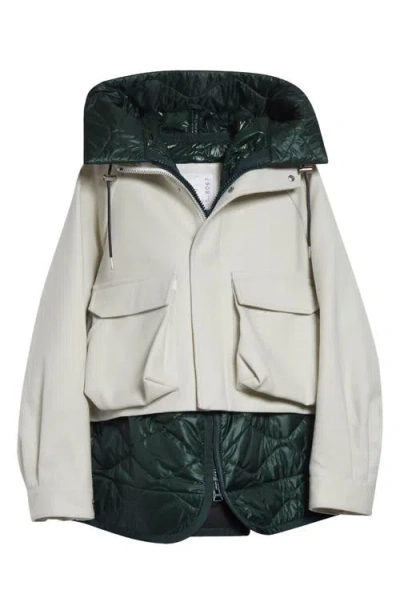 SACAI SACAI MIXED MEDIA BLOUSON JACKET