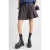 Sacai Mixed Media Denim & Tweed Shorts In Black