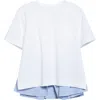 Sacai White Cotton T-shirt In White