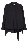 Sacai Double-layer Shirt In Black