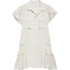 Sacai Off-white Suiting & Satin Minidress In Off White