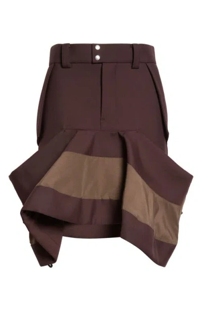 SACAI SACAI MIXED MEDIA SKIRT