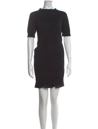 Pre-owned Sacai Mock Neck Knee-length Dress In Black