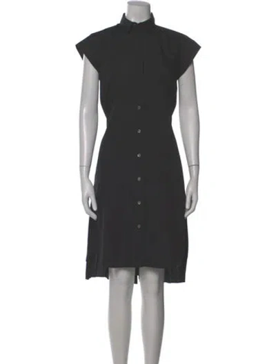 Pre-owned Sacai Mock Neck Midi Length Dress In Black