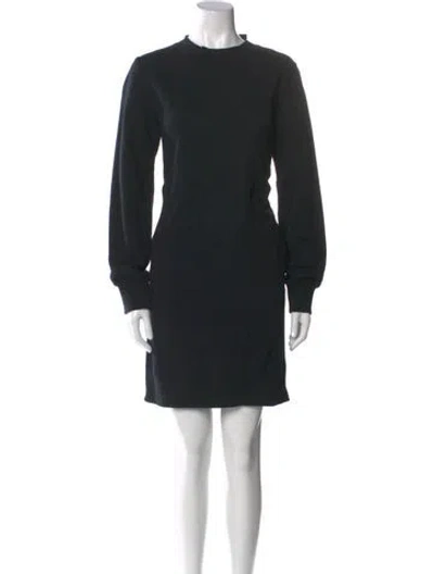 Pre-owned Sacai Mock Neck Mini Dress In Black