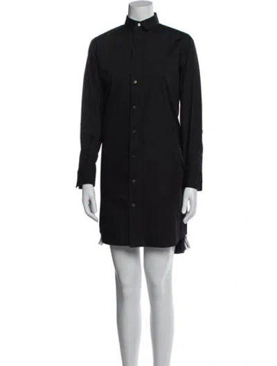 Pre-owned Sacai Mock Neck Mini Dress In Blue