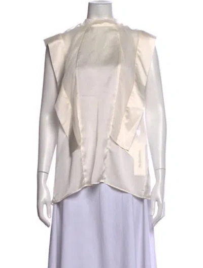 Pre-owned Sacai Mock Neck Sleeveless Top In Neutrals