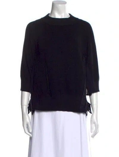 Pre-owned Sacai Mock Neck Sweater In Black