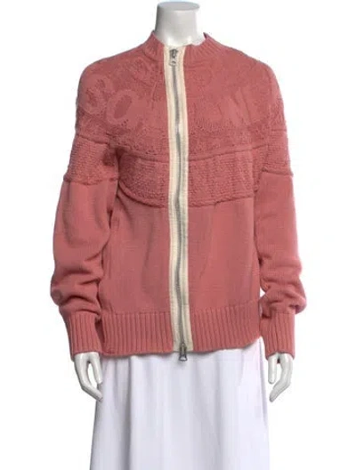 Pre-owned Sacai Mock Neck Sweater In Pink
