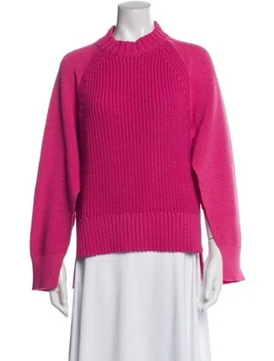 Pre-owned Sacai Mock Neck Sweater In Pink