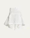 Sacai Multi Pleated High-low Skirt In Off White