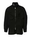 Sacai Rip Stop Zip-up Bomber Jacket In Black