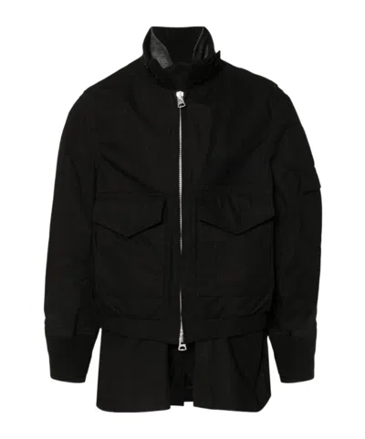 Sacai Multi-pocket Jacket In Black