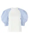 Sacai Open-necked Black Shirt In Multicolor