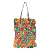 Sacai Multicolor Crochet Logo Tote Bag
