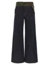 Sacai Multicolor Denim Jeans In Blue