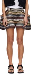 Sacai Multicolor Horizontal Stripe Shorts In Multi