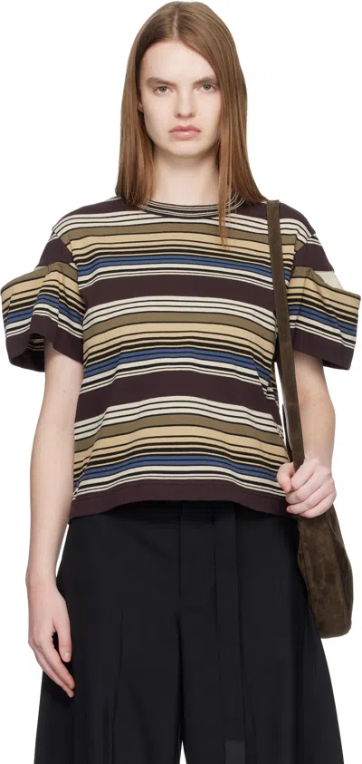 Sacai Multicolor Horizontal Stripe T-shirt