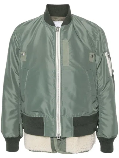 SACAI MULTICOLOR JACKET WITH STITCHING