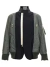 Sacai Two-tone Jacket High Collar In Multi