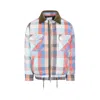 Sacai Check-pattern Zip-up Bomber Jacket In Multi