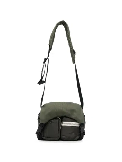 Sacai Multi-pocket Cross Body Bag In Green