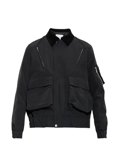 Sacai Multi-pocket Jacket In Black