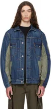 Sacai Blue Paneled Denim Jacket