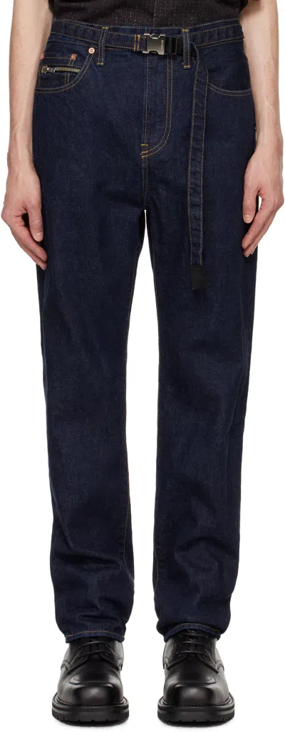 Sacai Navy Beyondexx Jeans In 499 Indigo