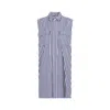 Sacai Navy Blue Stripes Cotton Thomas Mason Dress