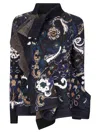 Sacai Floral Jacquard Sweater In Blue