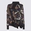 Sacai Floral Jacquard Knit Blouson In Multi