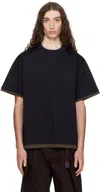 Sacai Men S Cotton Jersey T-shirt Navy In Blue