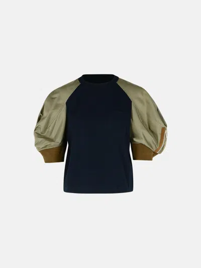 Sacai Navy Cotton T-shirt