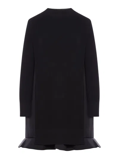 Sacai Neoprene Dress With Mesh Inserts