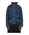 Sacai Non-stretch Denim Jacket In Blue