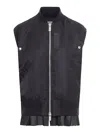 Sacai Black Layered Vest In Black