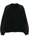 Sacai Men's Nylon And Cotton Sweatshirt In Black