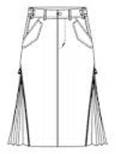 Sacai Nylon And Wool Midi Skirt In Transparent