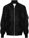 Sacai Nylon Bomber Jacket In Black