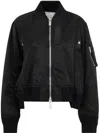 Sacai Twill Bomber Jacket In Black