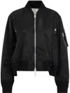 Sacai Twill Bomber Jacket In Black