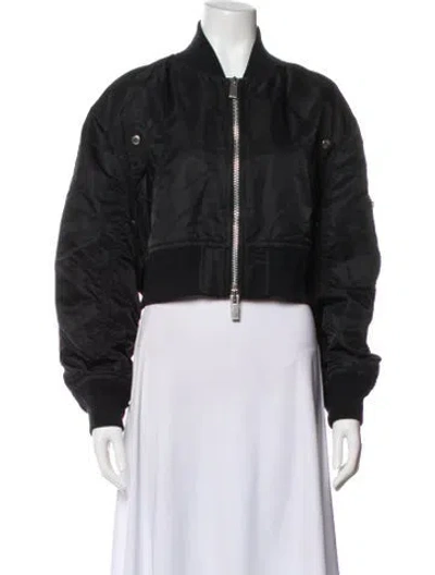 Pre-owned Sacai Nylon Bomber Jacket In Black