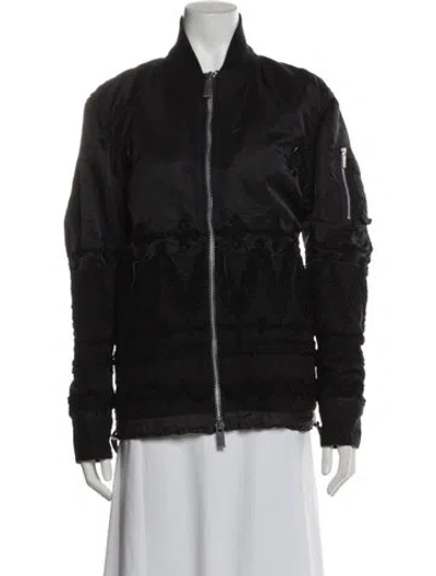 Pre-owned Sacai Nylon Bomber Jacket In Black