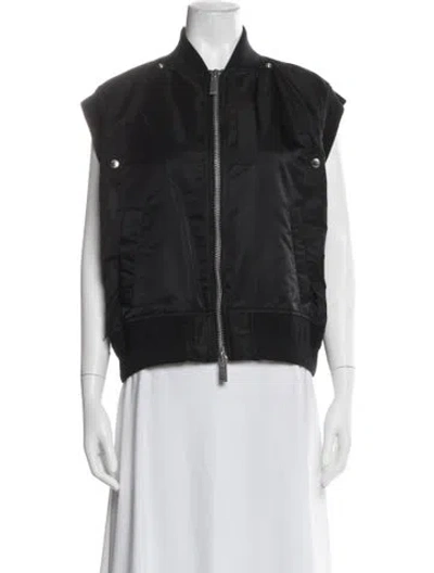 Pre-owned Sacai Nylon Bomber Jacket In Black