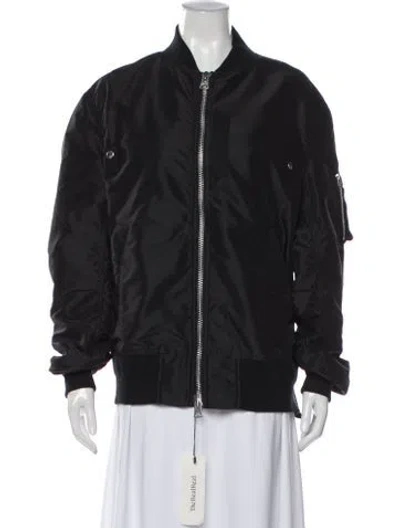 Pre-owned Sacai Nylon Bomber Jacket In Black