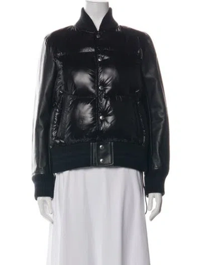 Pre-owned Sacai Nylon Bomber Jacket In Black