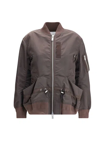 SACAI NYLON BOMBER JACKET