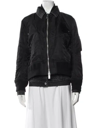 Pre-owned Sacai Nylon Bomber Jacket In Gray